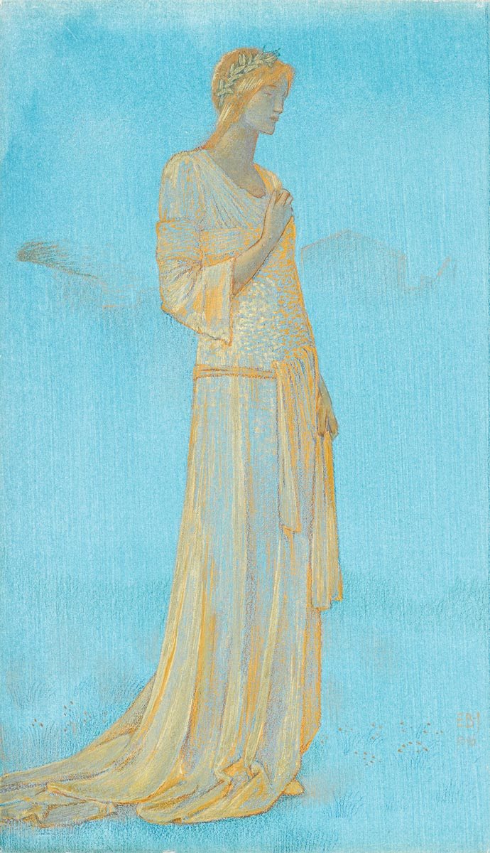 Edward Burne-Jones (British, 1833-1898), Psyche, Gouache and gold chalk on paper, Sold at Freeman's for $194,500